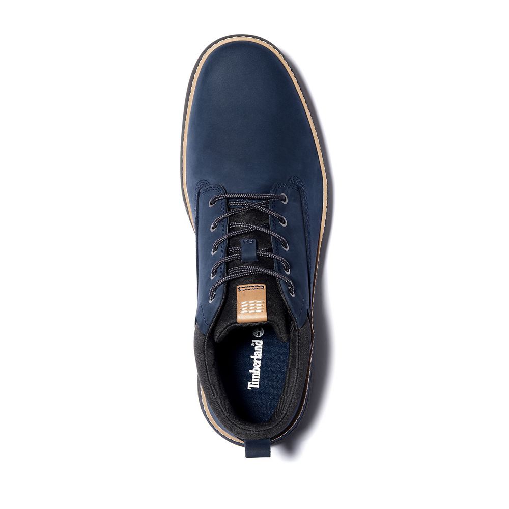 Timberland Mens Chukka Boots Cross Mark Better Leather - Navy - India NL9741032